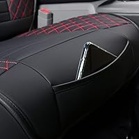 Vista 5 de LUCKYMAN CLUB X01-BHX - Juego completo de fundas de asiento para Ram 1500 2500 3500, se adapta a algunos modelos 2011-2022 Crew Quad Cab, con piel