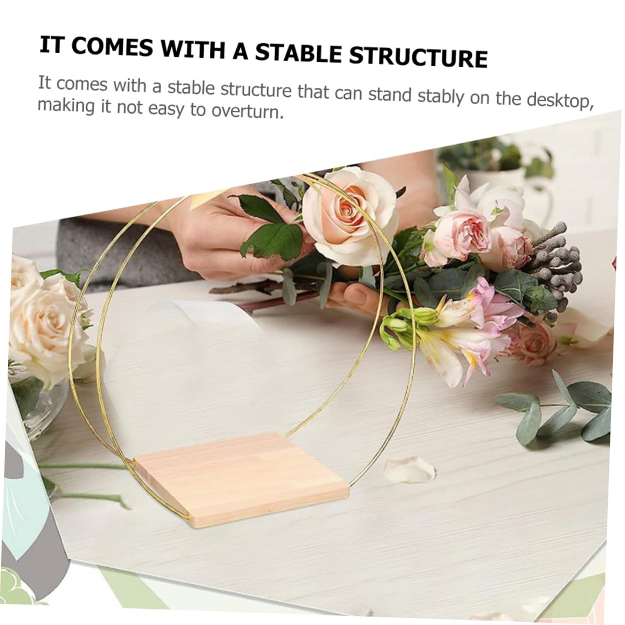 Metal Floral Hoop Round Crafts Macrame Centerpiece Wreath Frame