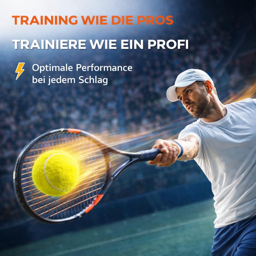 6X balles de Tennis Jaunes avec Sac de Transport, idéales pour entraînement, compétition, Chiens et Machine à Laver