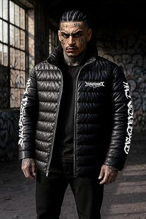 Amazon | 【3XL(4L)サイズ】 ITM-049 レザー調 中綿ジャケット メンズ