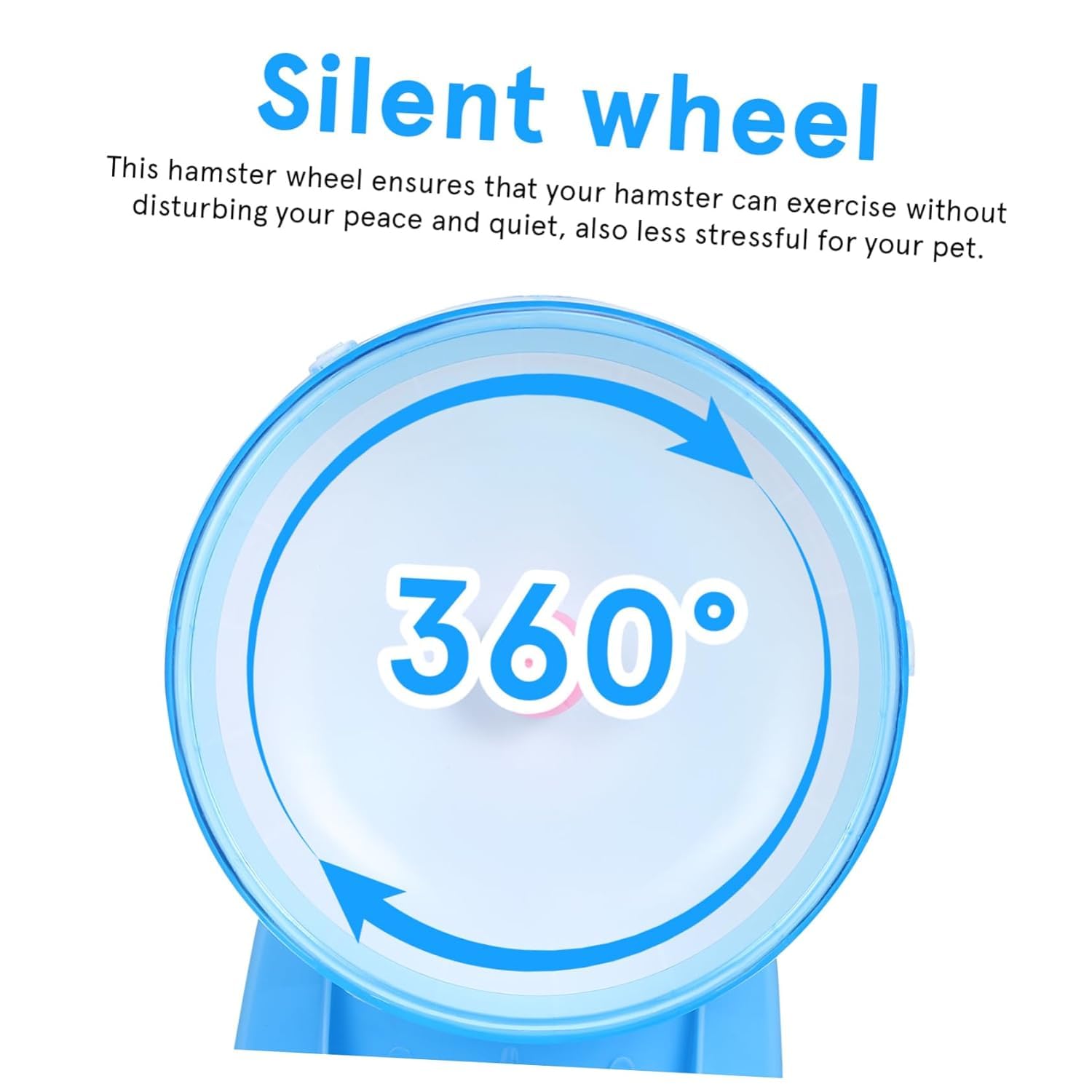 Pets Wizard - 14 Cms / 5.5 Inches Jumbo Running Exercise Wheel for Hamster/Dwarf/Gerbil/Mice with Cage Attachment Knob & Stand (Multicolour) 1 Piece (Please Refer Product Instalation Video) 2
