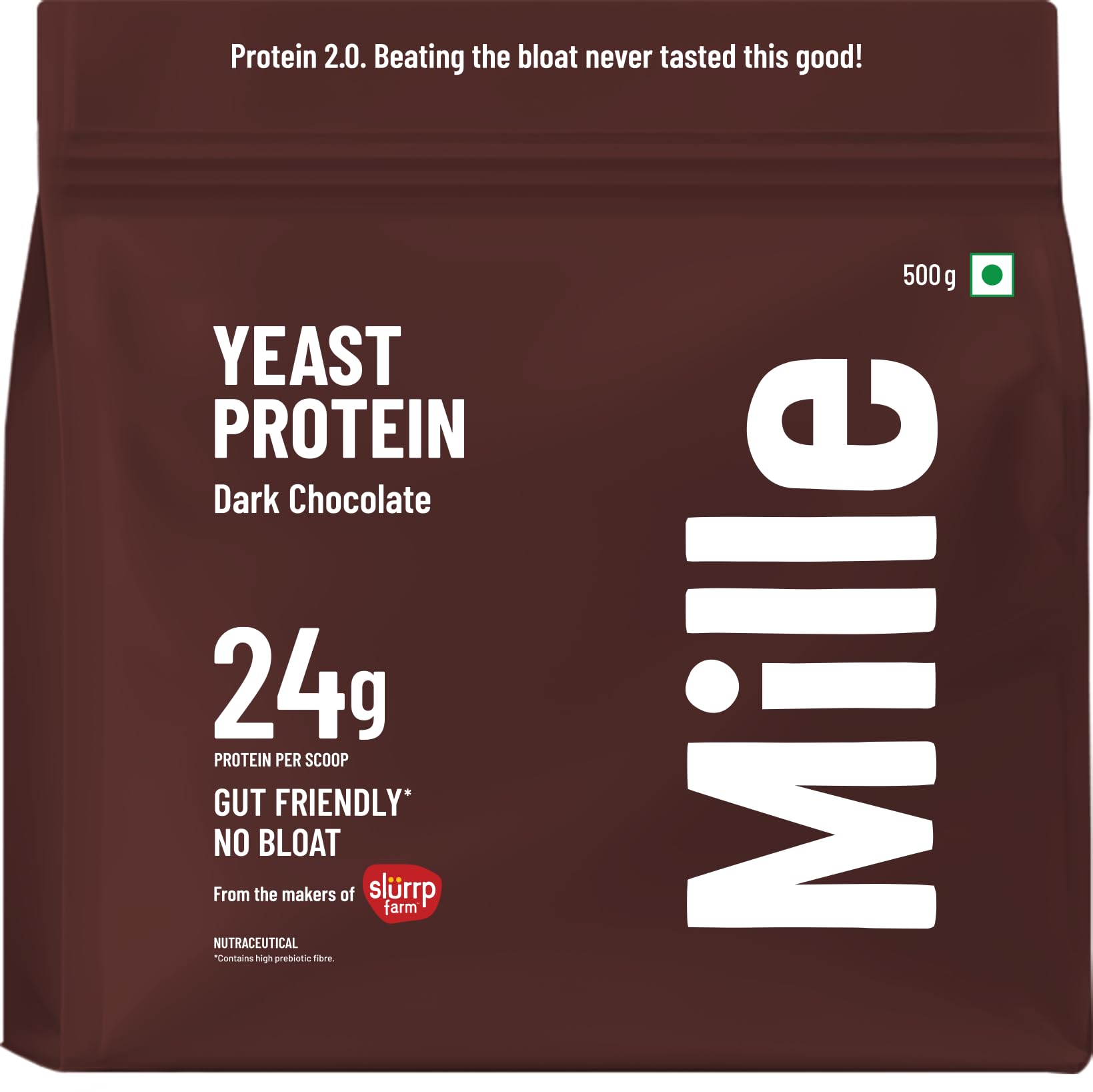 Mille Yeast Protein Powder | 24g Protein/Scoop | Dark Chocolate | NO BLOAT | NO Added Sugar | Fermented Yeast Protein Powder | Vegan | Has All 9 Essential Amino Acids | No Adulteration | 500g-picture-29