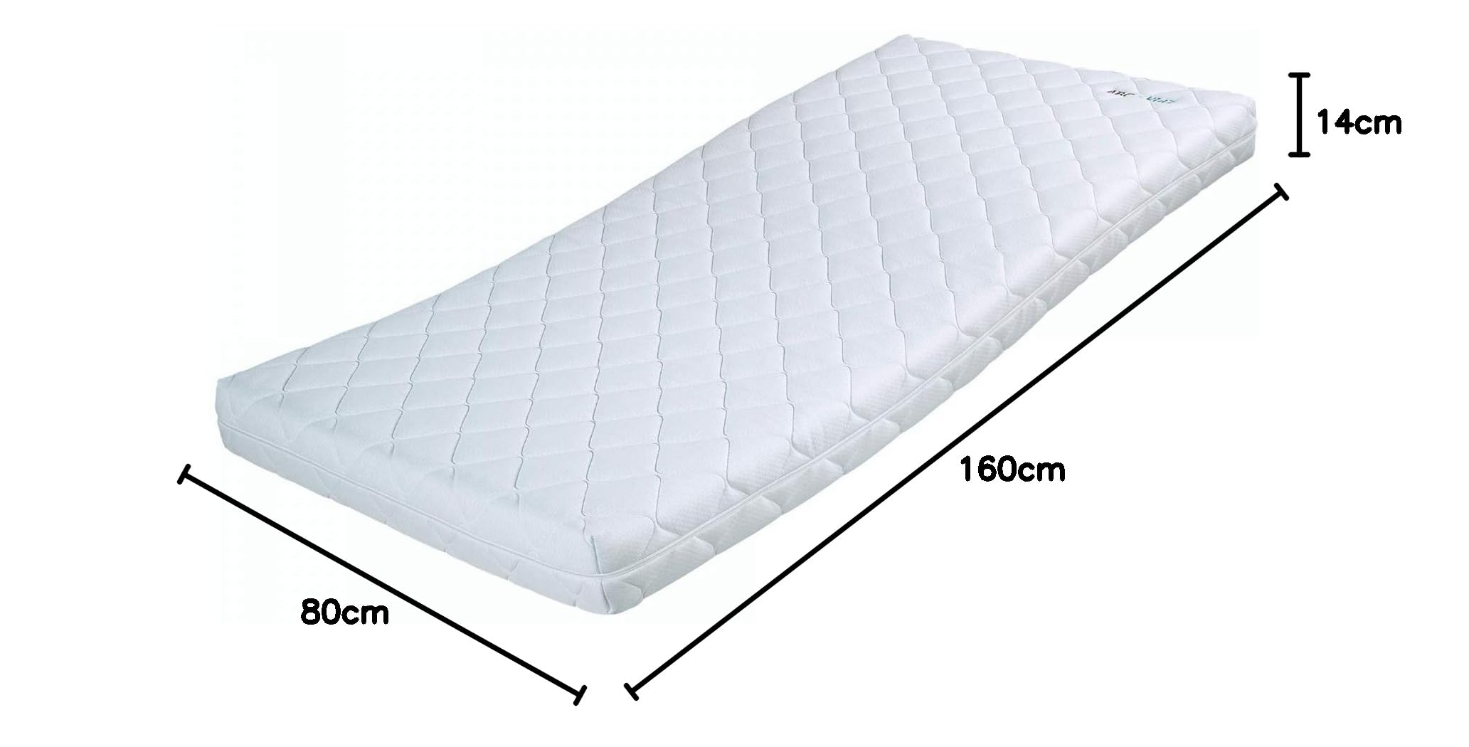 Betten-ABC OrthoMatra Kidz Matelas Mousse Froide Enfant 120x200 Cm - Certifié Öko-Tex, Qualité Allemande