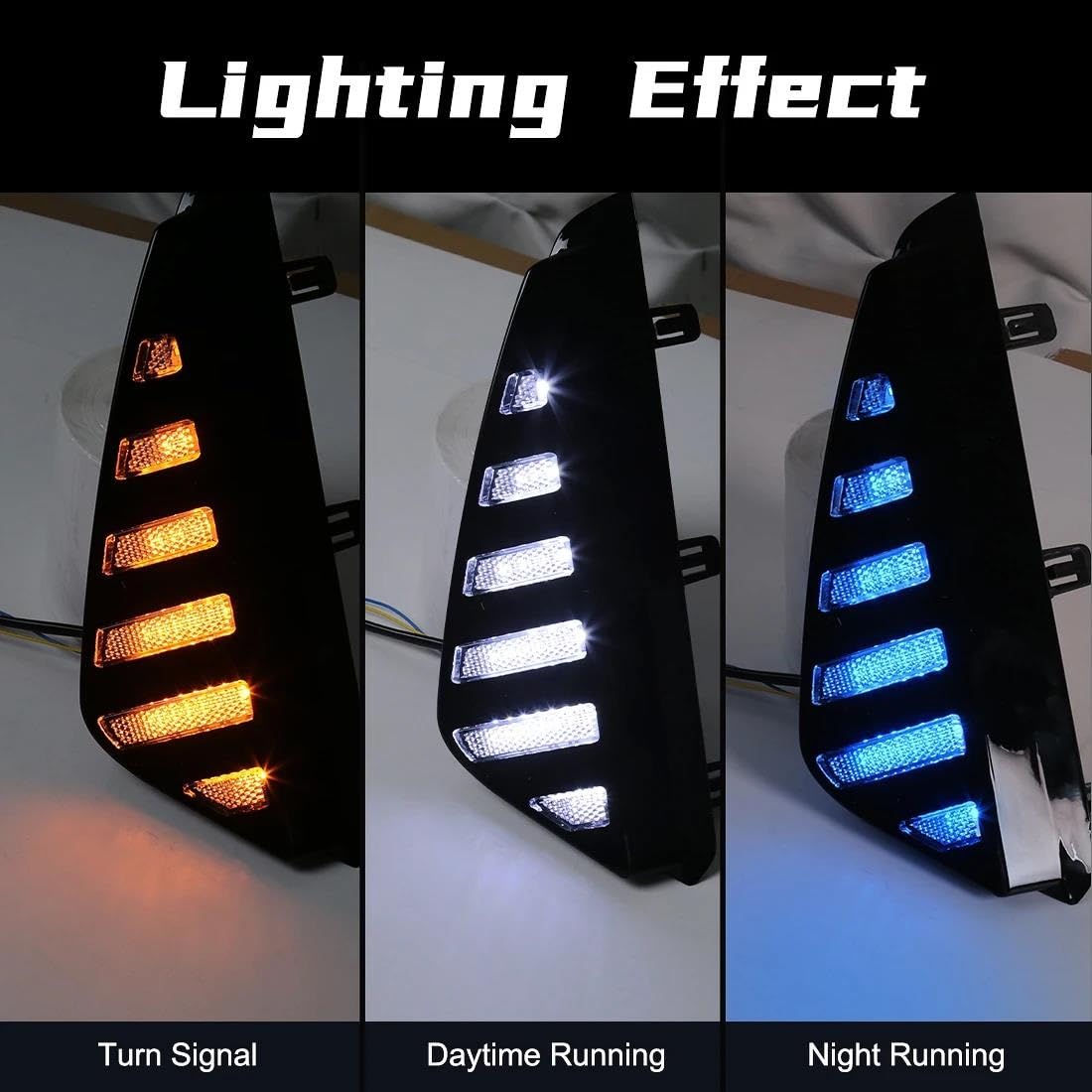 Genérico Luces Antiniebla Para Nissan Para Sentra Para Sylphy 2023 2024 Luces Diurnas LED DRL Señal Giro Lámpara Antiniebla Coche 12V Parachoques Delantero Luces