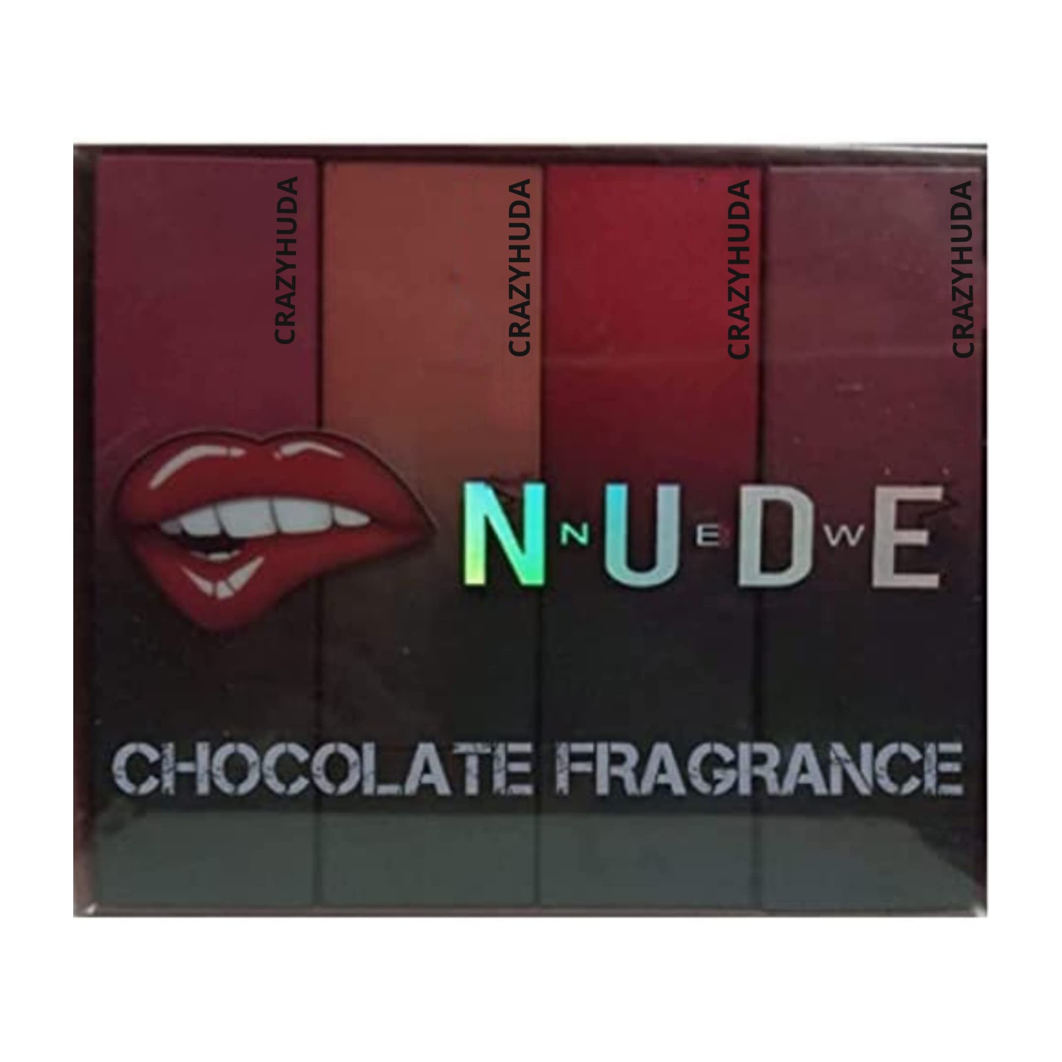 Crazy-Huda Waterproof Chocolate Fragrance Crayon Matte Lipstick (Pack Of 4)