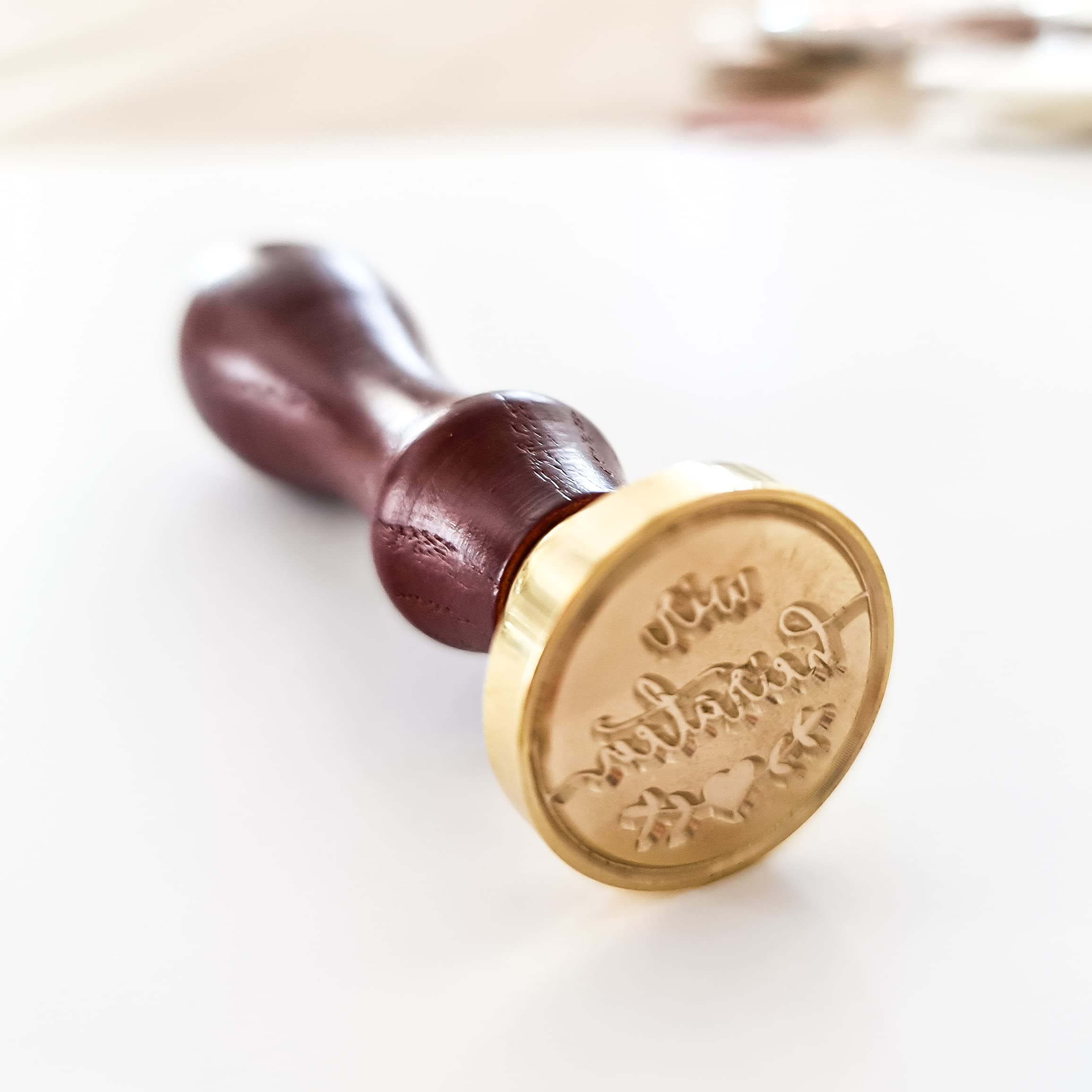 Zegelstempel zegelwas, set met 26 alfabetletters, zegelwas en 2 houten