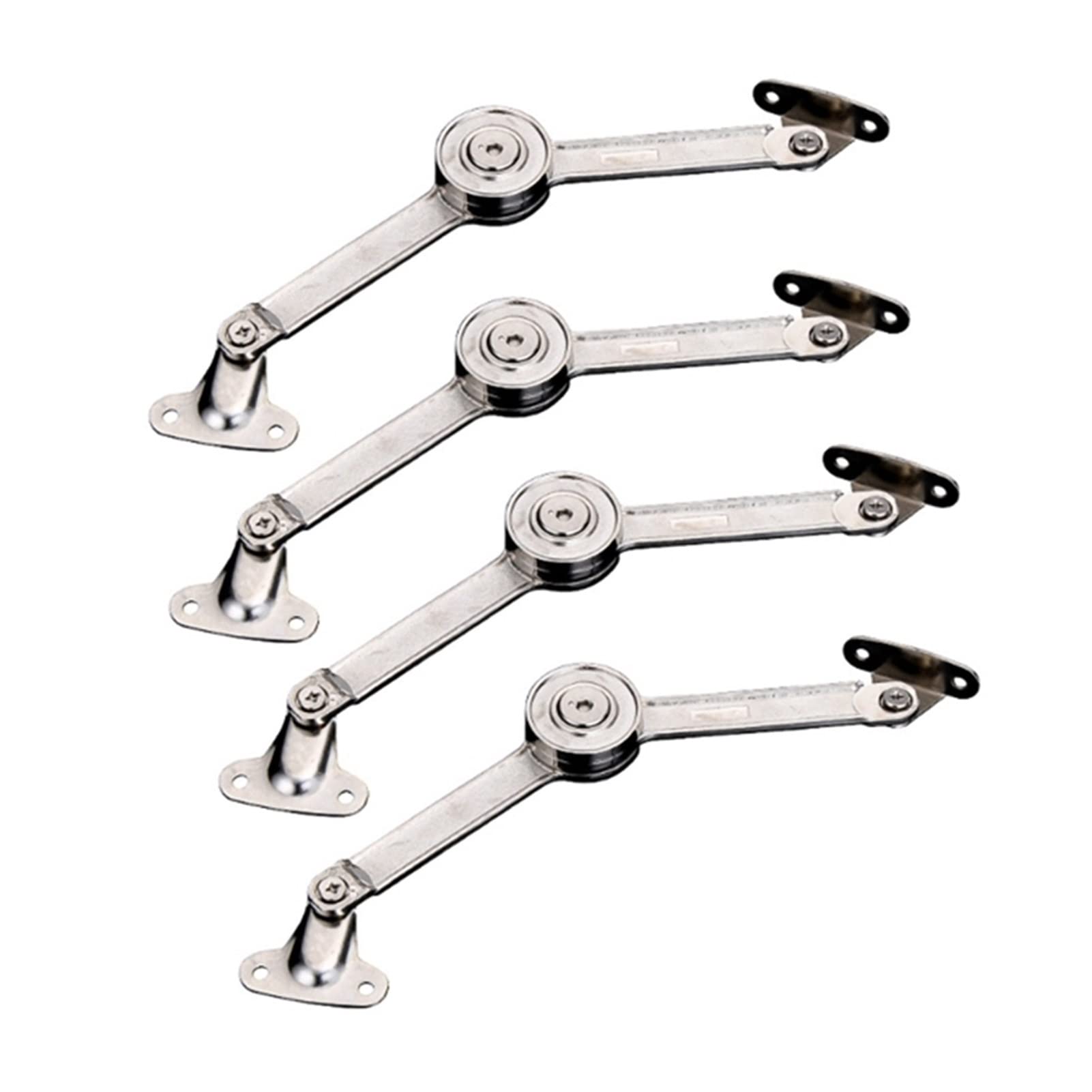 Youngran 4 stücke hydraulisch zufällig aufhören Scharniere Küchenschrank Türstützstange Einstellbare Scharniermöbel Kleiderschrank Heben Klappe Hardw Hardw Leisurely (Color : Silver)