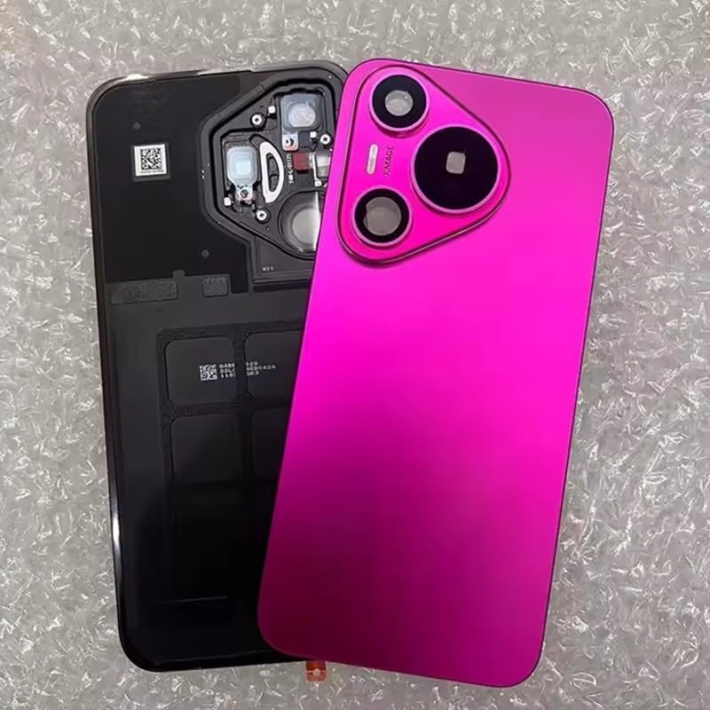 SHOWGOOD Back Cover for Huawei Pura 70 Housing Lid Battery Rear Case + Camera Frame Glass Lens + Adhesive Chassis ﻿ (White)