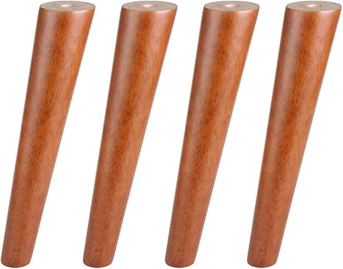 Miniatura 10 de Patas de madera maciza, patas de sofá inclinadas, patas de mesa de café, patas de repuesto para armarios, escritorio, TV, con tornillo M6M8M10, con