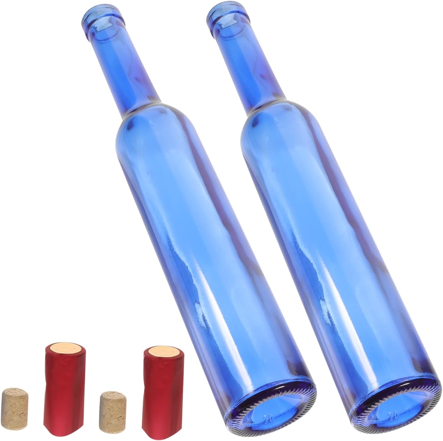 2pcs Skull Bottle Decorative Wine Bottles Diy Craft Glass Empty Wine Flower Vase