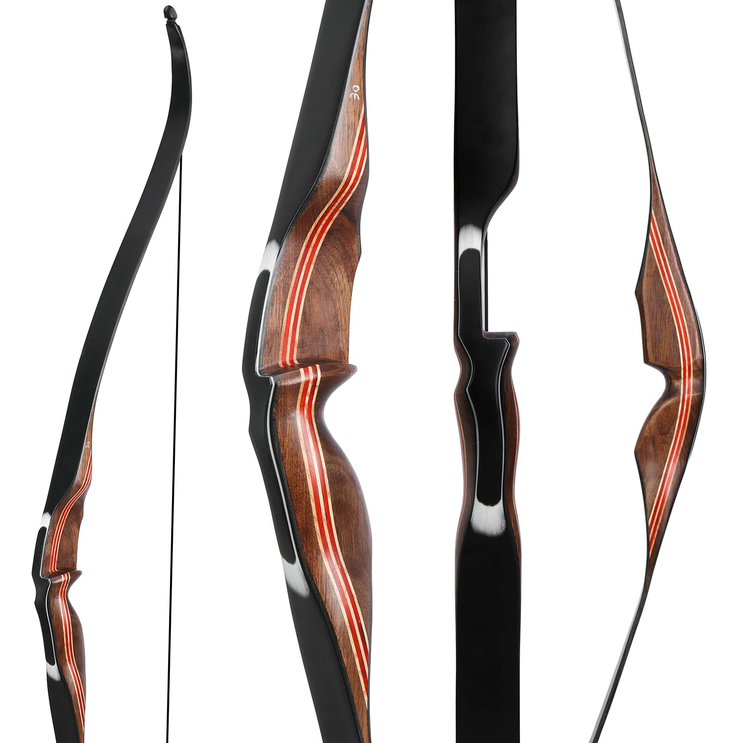 Oeeline Airobow Longbow 60 inchs Professional Hunting Right Hand One Piece Recurve Bow Draw Weights in 30-50 lbs