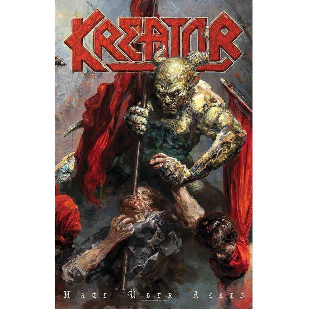 Kreator Poster Hate Uber Alles Band Logo Textile Flag 70cm x 106cm One Size