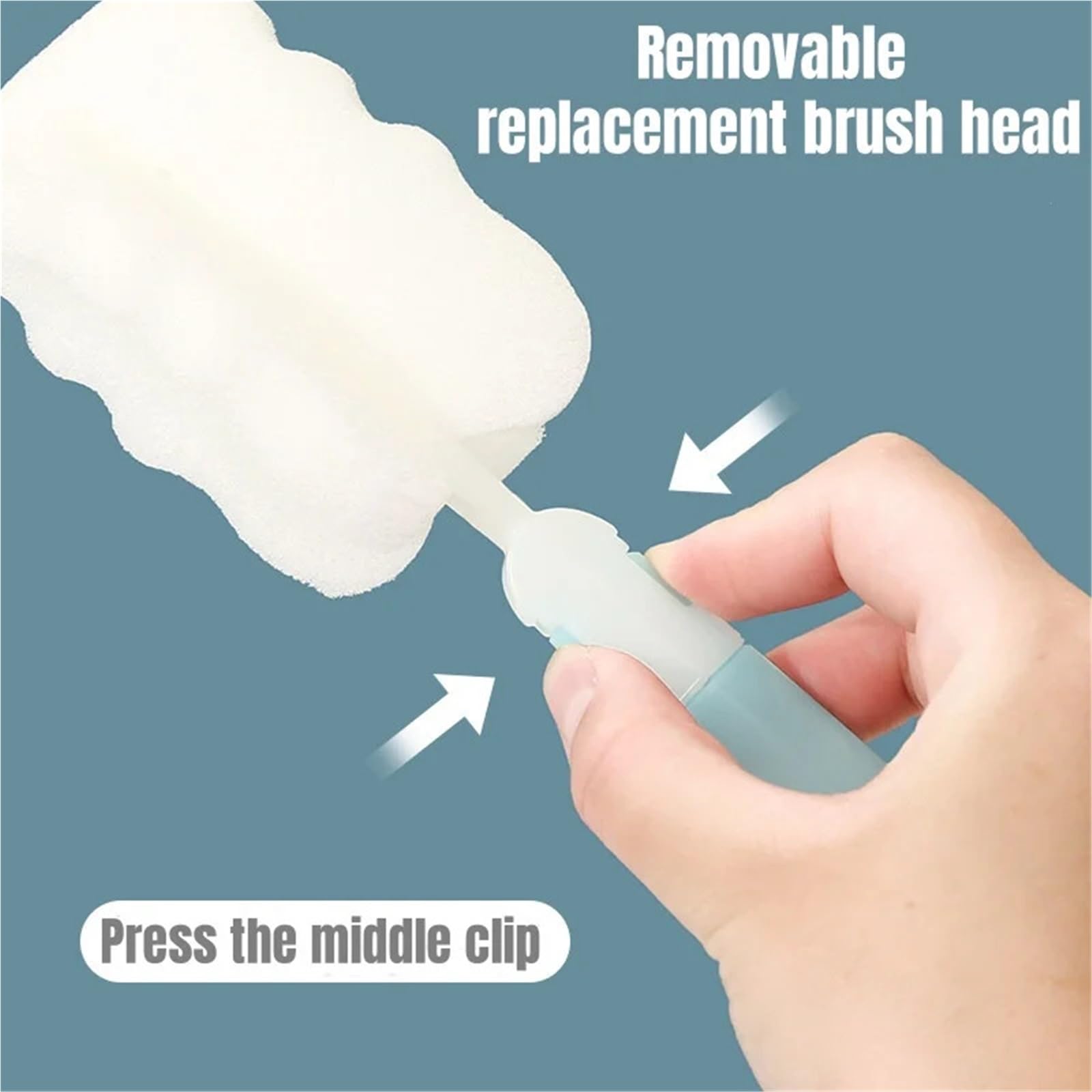 Goupillon Bouteille Brosse à éponge Douce à Long Manche, Brosse for Bouteille de Boisson, Verre de vin, Tasse en Verre, Outil de Nettoyage sans impasse pour la Cuisine(10PCS)