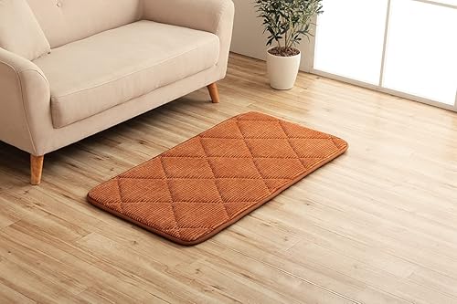 イケヒコ・コーポレーション 座布団 クッション グランド 約60×120cm オレンジ 長座布団 無地 コーデュロイ ふかふか キルト 滑りにくい #9385869