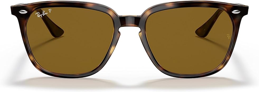 Amazon | Ray-Ban(レイバン) Rb4362 スクエアサングラス, ハバナ/偏光