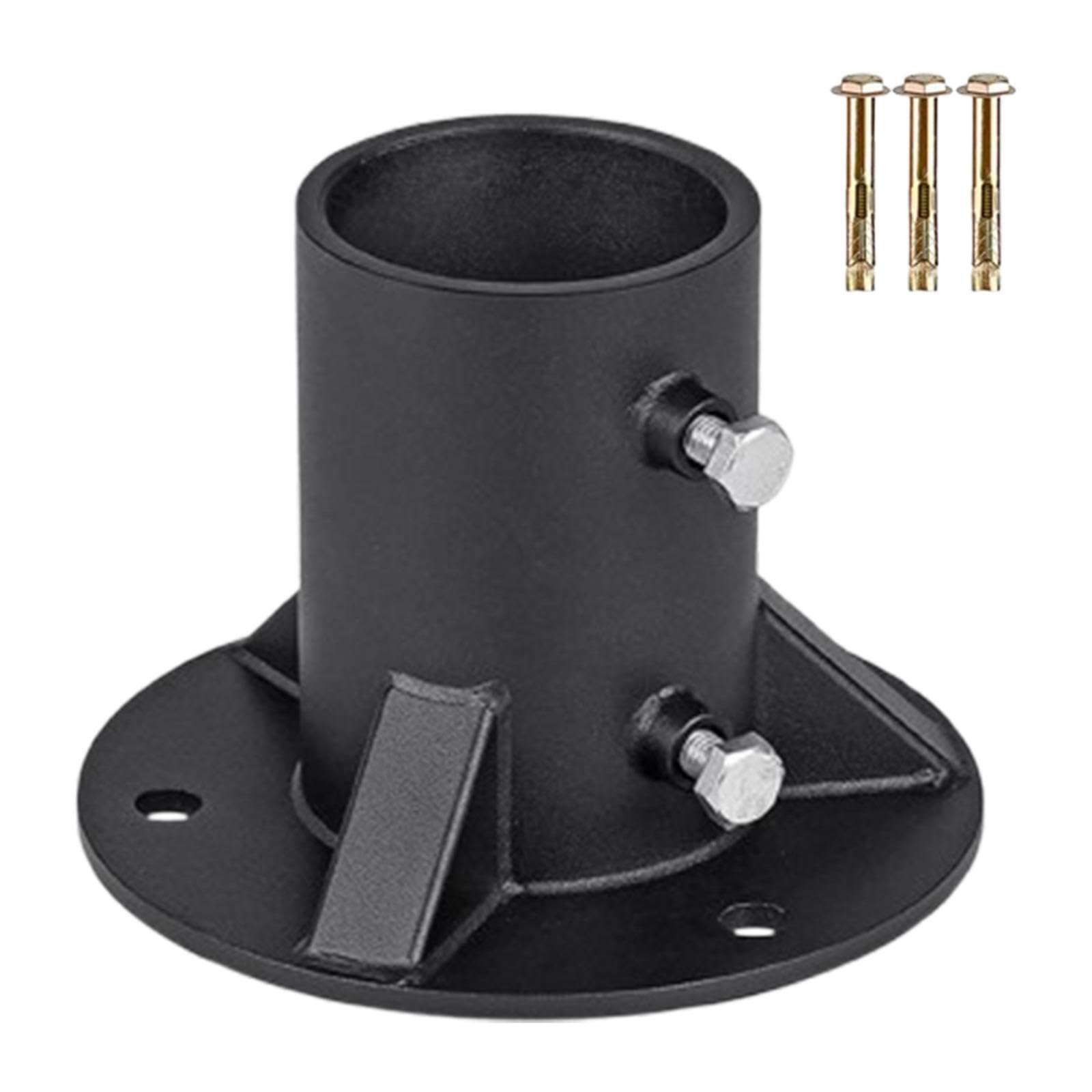 TWISAXC Chain Link Fence Pole Floor Flange Excellent Choice for Quick Installations of Mailbox Posts to Stability Flange Base Heavy Duty Post Base Floor