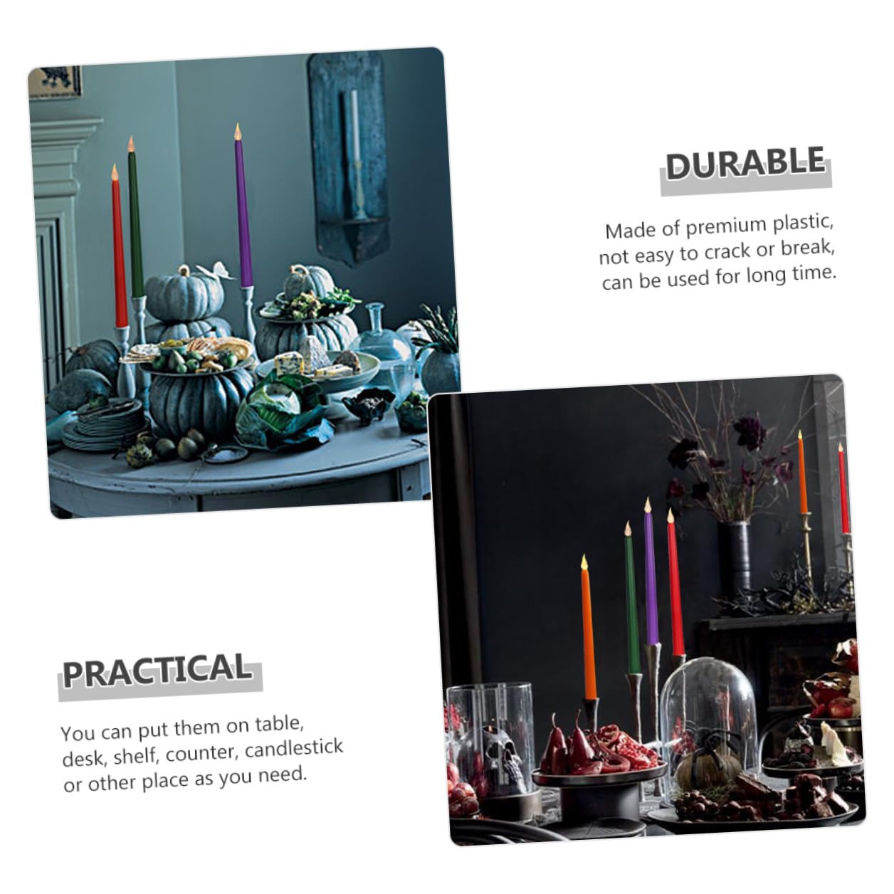 Lurrose Candele Elettriche LED senza Fiamma Rosse Alimentate a Batteria 2 X Aaa 12 Pezzi Design Realistico e Lunga Durata, per Feste e Decorazioni da Scrivania