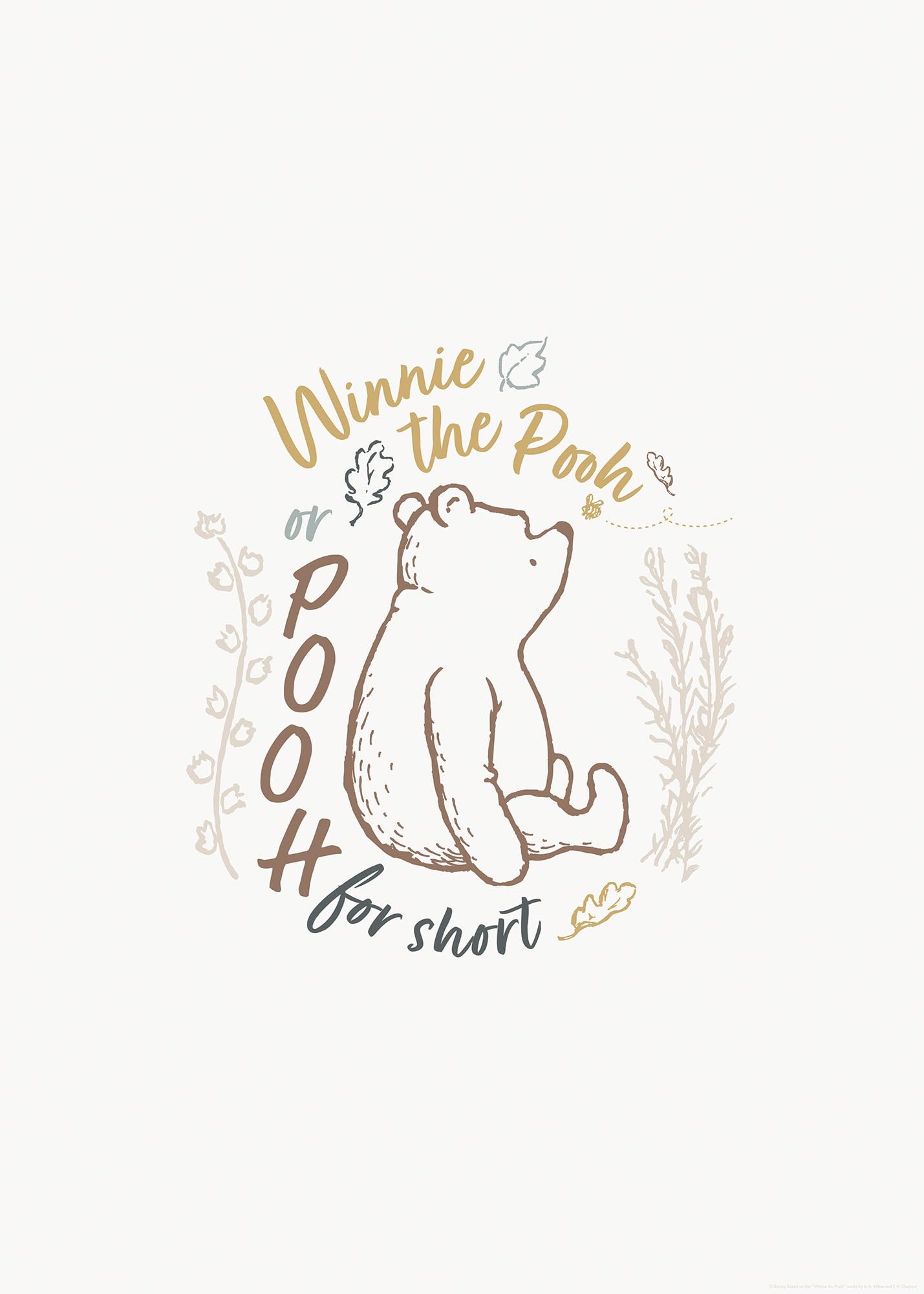 Komar Disney Winnie the Pooh for Short Wall Picture Size 50 x 70 cm Children's Room Wall Decoration
