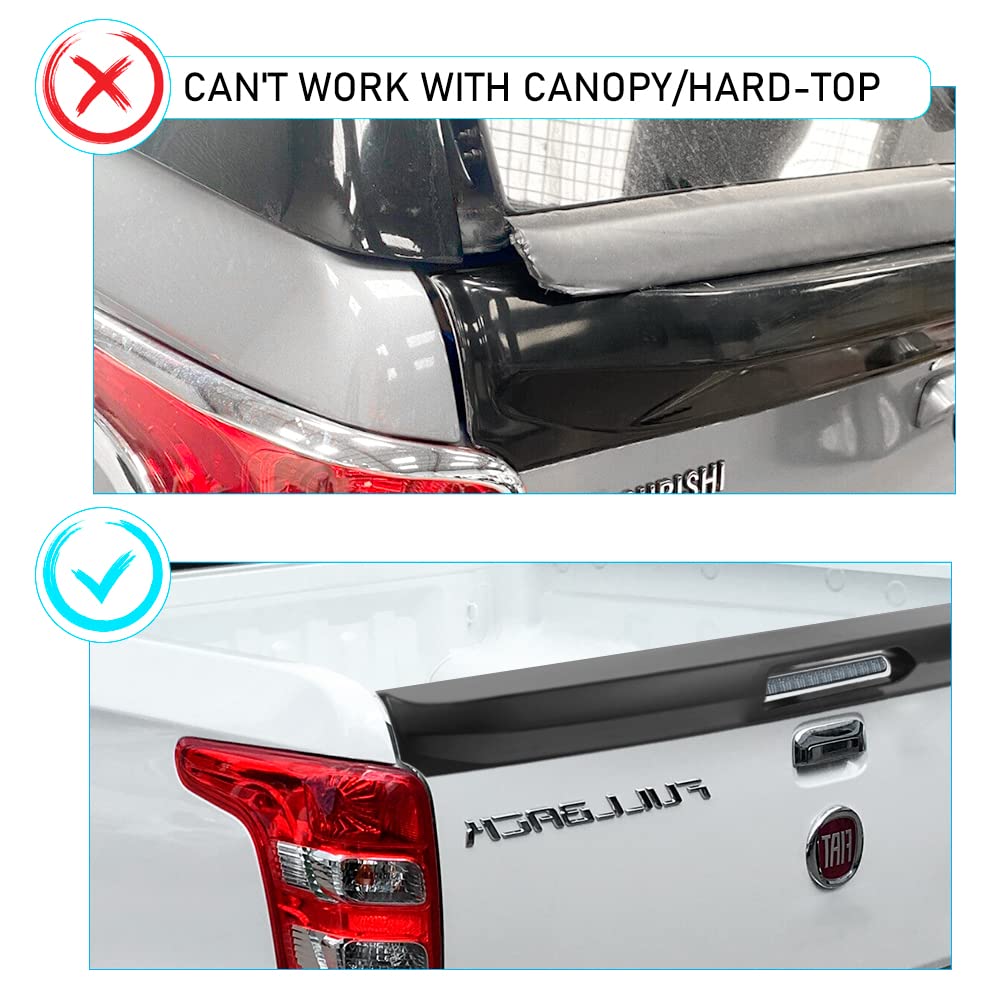 Copertura Portellone Protezione Portellone Spoiler Posteriore per Mitsubishi L200 Triton 2015-2018 per Fiat Fullback Terzino 2015-2022 Doppia Cab
