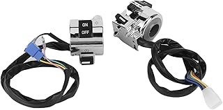 1 Pair Universal Motorbike Indicator Switch, 25mm Motorcycle Handlebar Controls on Off Switch for Turn Headlight Horn