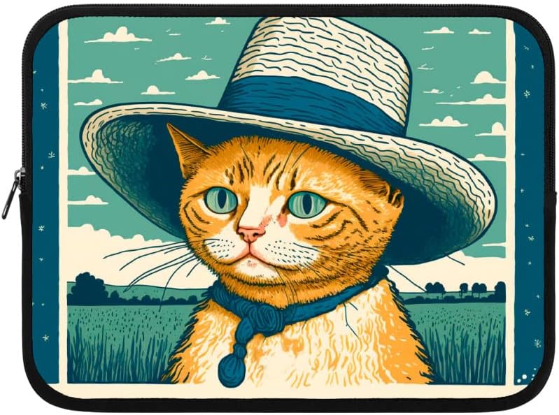 Cute Cat iPad Sleeve - Art Print Tablet Sleeve - Beautiful Carrying Case - 10 inches