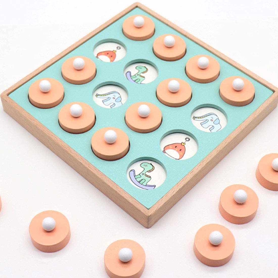 NagoleeMemory Chess Teaching Wooden Chess Games Educational Learning Toys Kids Memory Match toy Game Puzzles