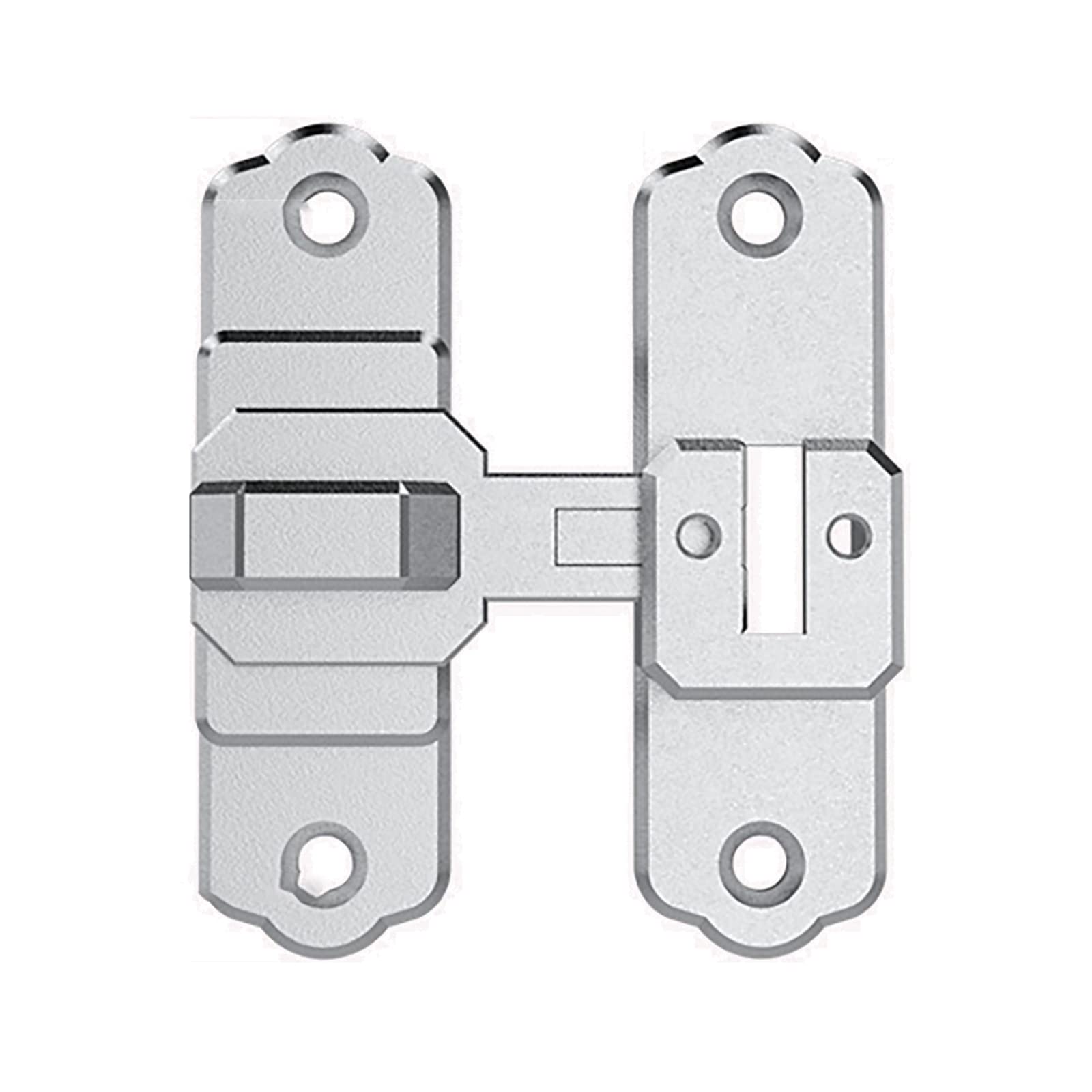 YDHSIKK Door Lock Bolt, Stainless Steel Double Lock Sliding Bolt Gate Door Latch 90 180 Degree Multicolor(Silver Short)