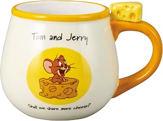 Tom and Jerry SAN3579 Jerry and Cheese Mug with Figure, 11.5 fl oz (340 ml)