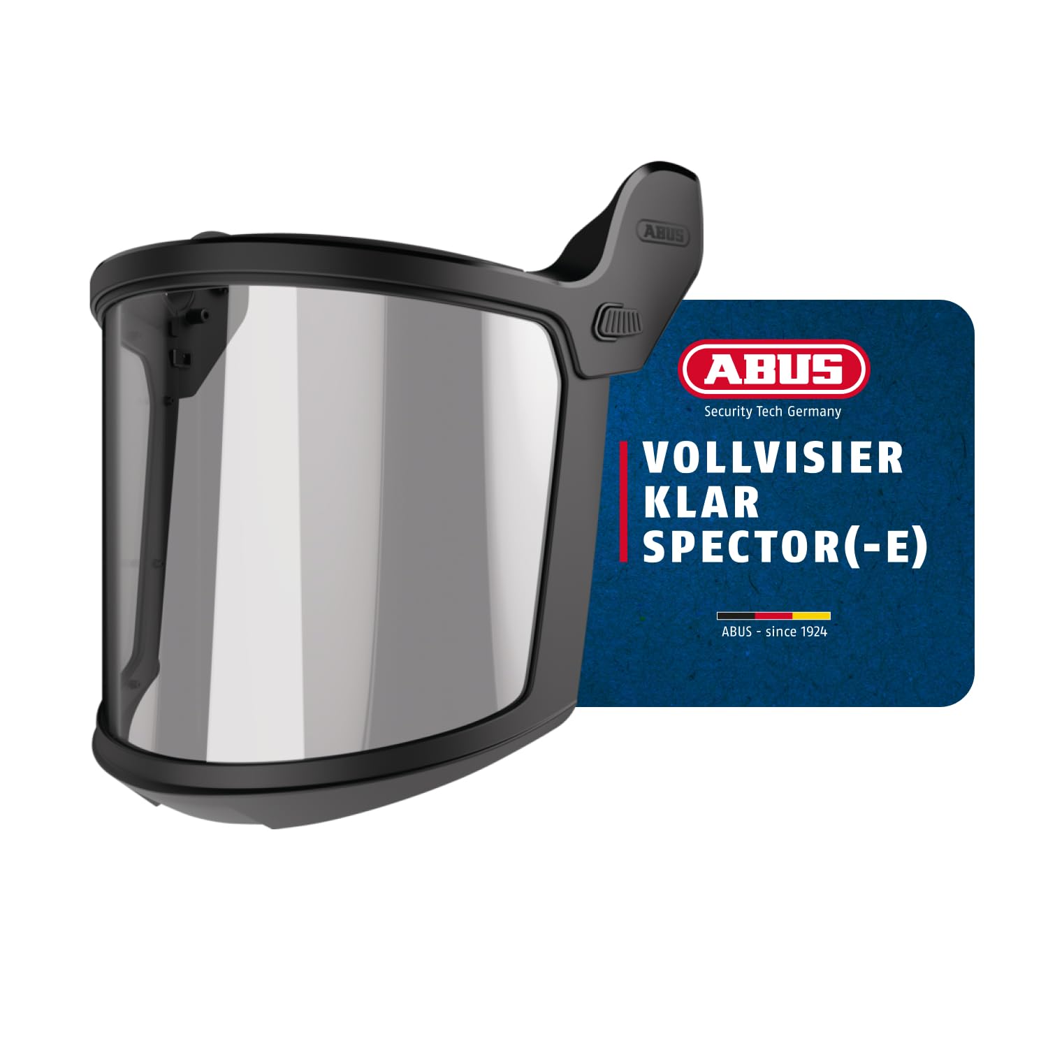 ABUS Vollvisier klar - Zubehör für den Schutzhelm Spector(-E) - kratzfest, schlagfest und beschlagfrei - Gesichtsschutz für Bau und Montage - auch für Brillenträger