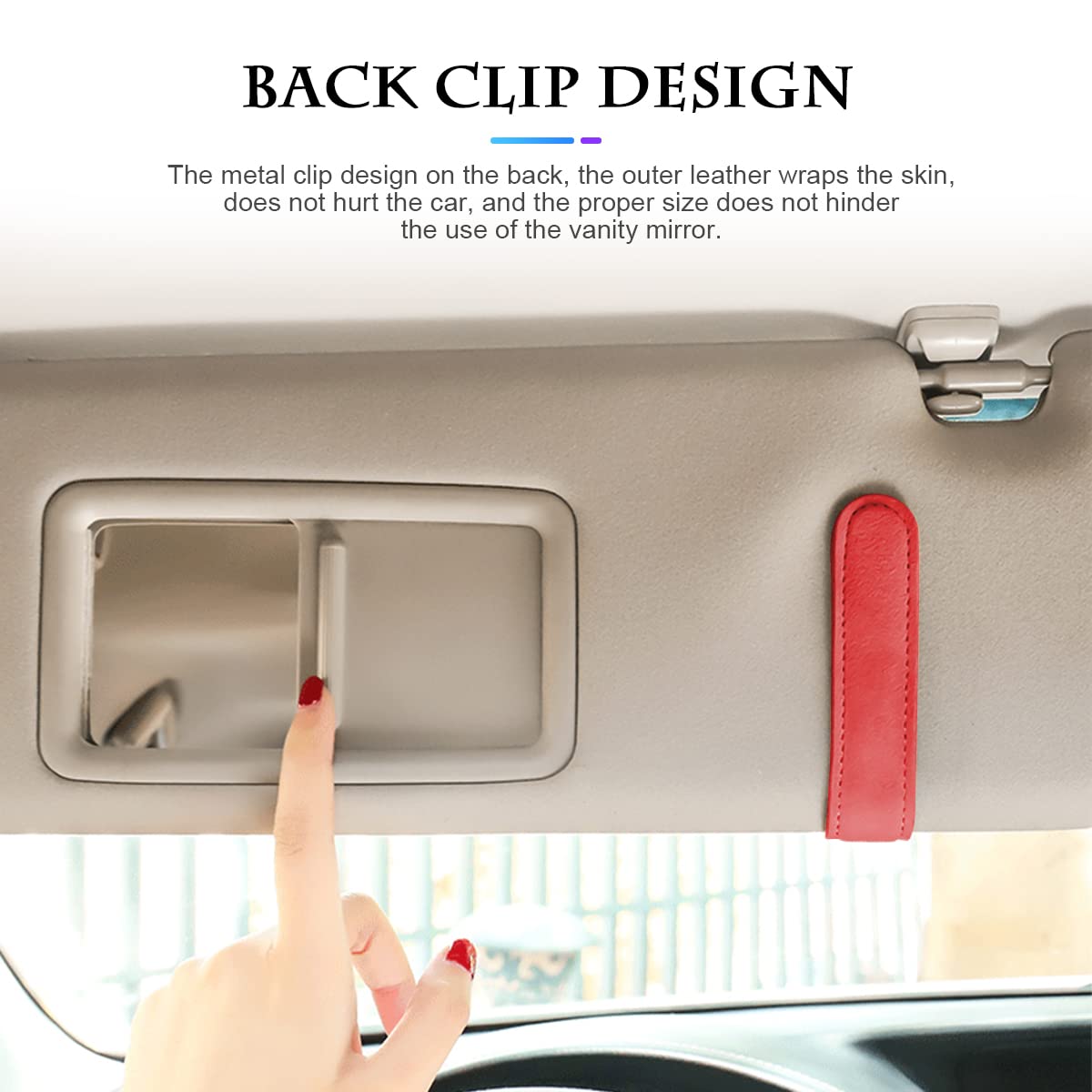 CGEAMDY 5 Stück Marienkäfer Brillenhalter Für Auto-Sonnenblende - Multifunktionale Cliphalter Lila