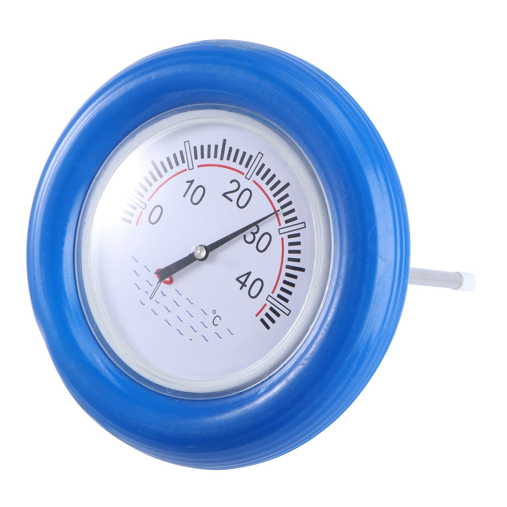 ORFOFE probador de temperatura del agua termómetro de agua de piscina monitor de temperatura de termómetro de flotador Acero inoxidable Azul