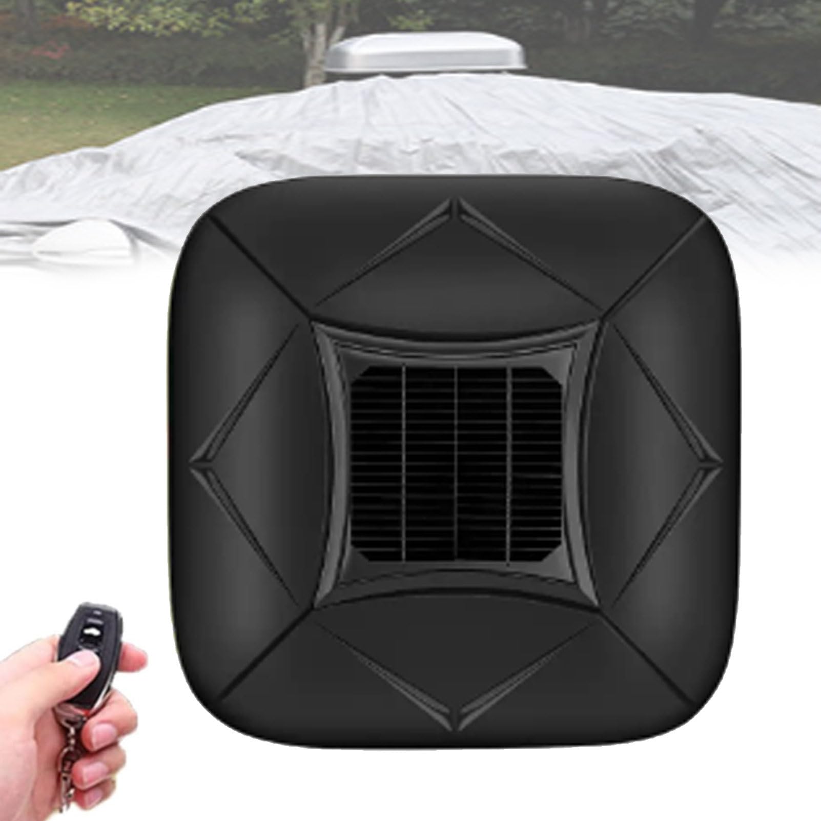 Pvxa Black Car Cover Solar Charging, Intelligent Remote Control Electric Shrinkage Car Window Covers,Fully Automatic Outdoor Car Cover Portable Sun And Weather Shelter -Yxl