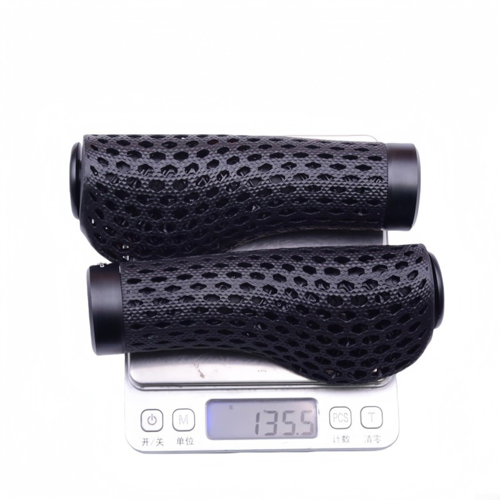 Manopole ergonomiche per manubrio di mountain bike con stampa 3D, assorbimento degli urti, design antiscivolo traspirante per lunghe distanze e per tutte le condizioni atmosferiche