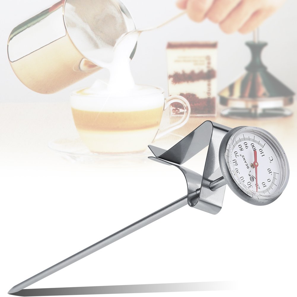 Dial Thermometer, Stainless Steel Milk Thermometer -10~110? Easy to Clean Coffee Frothing Accessories