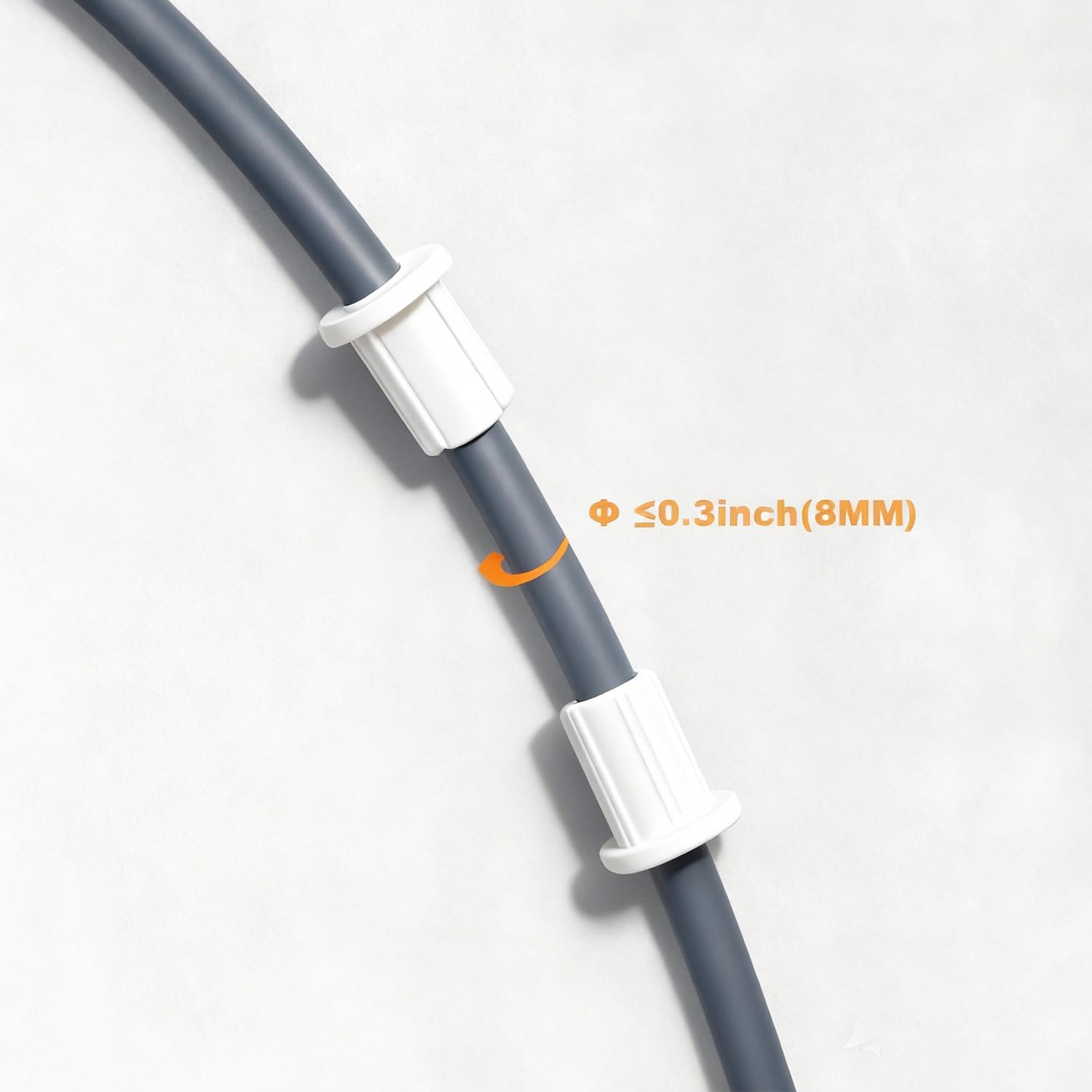 FANRTE Kabeldurchführung 1,27 Cm – Für Koaxial-, Netzwerk- & CCTV-Kabel Bis 8 Mm Durchmesser, Weiß, 2 Stück