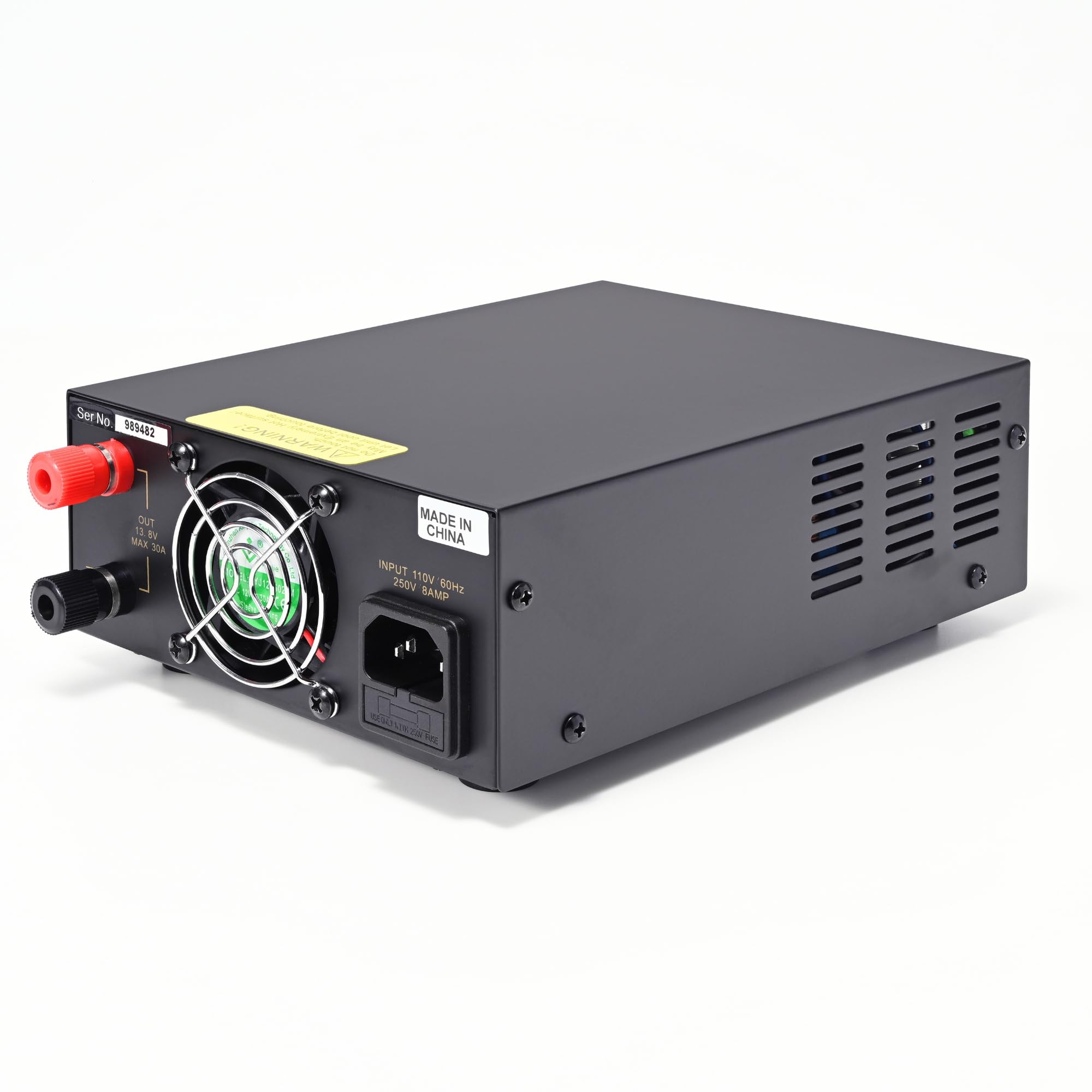Alimentatore da banco 13,8 V 30 A, convertitore CA-CC con presa accendisigari per auto, controllo offset del rumore e ventola di raffreddamento, ideale per radio HAM, radio amatoriali, CB, dispositivi