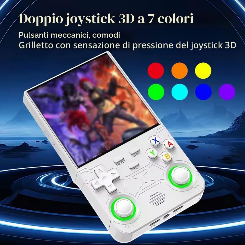 R36 - Console di gioco portatile ultra retrò con sistema Linux open source, schermo IPS da 4,0 pollici, scheda TF 64G/128G contiene oltre 15.000+/30000 giochi, abilitato WiFi, console emulatore