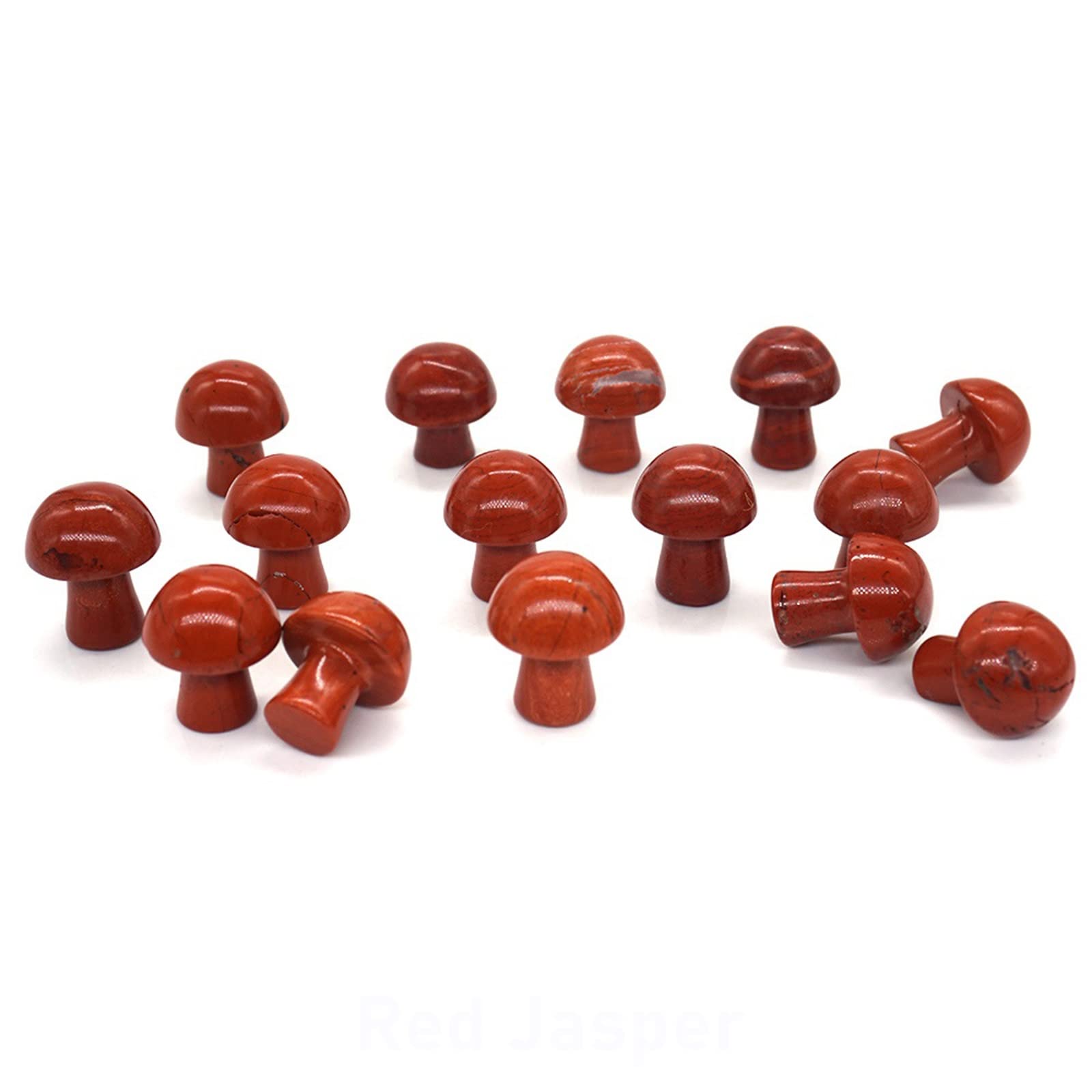 LQYXGS Crystal Stone Home Decor 20MM Mini Mushroom Figurine Natural Stones Carved Crafts Decor Quartz Crystal Statue, 20PCS/ Set(19)