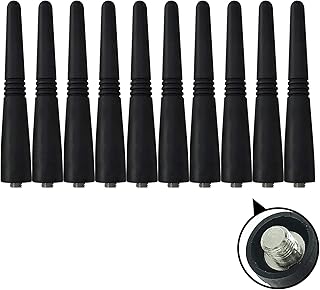 10pcs UHF 403-430MHz PMAE4002 Stubby Antenna Compatible with CP185 CP200 HT750 HT1250 PR400 Portable Radio, Black