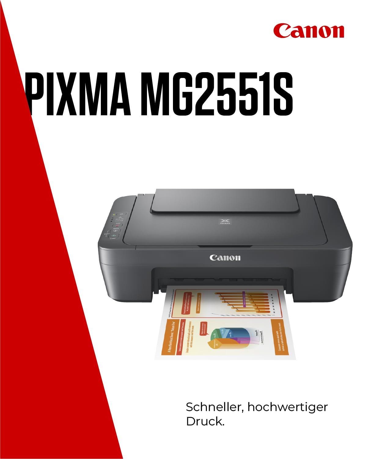 Canon MG2551S Serie – All-in-One A4-Drucker, Kopierer & Scanner für den Heimgebrauch | USB-Verbindung | Energiesparender Canon Drucker für Zuhause