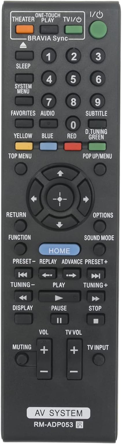 ALLIMITY RM-ADP053 Remote Control Replace fit for Sony Blu-ray DVD Home Cinema System BDV-F500 BDV-E370 RMADP053 BDVF500 BDVE370