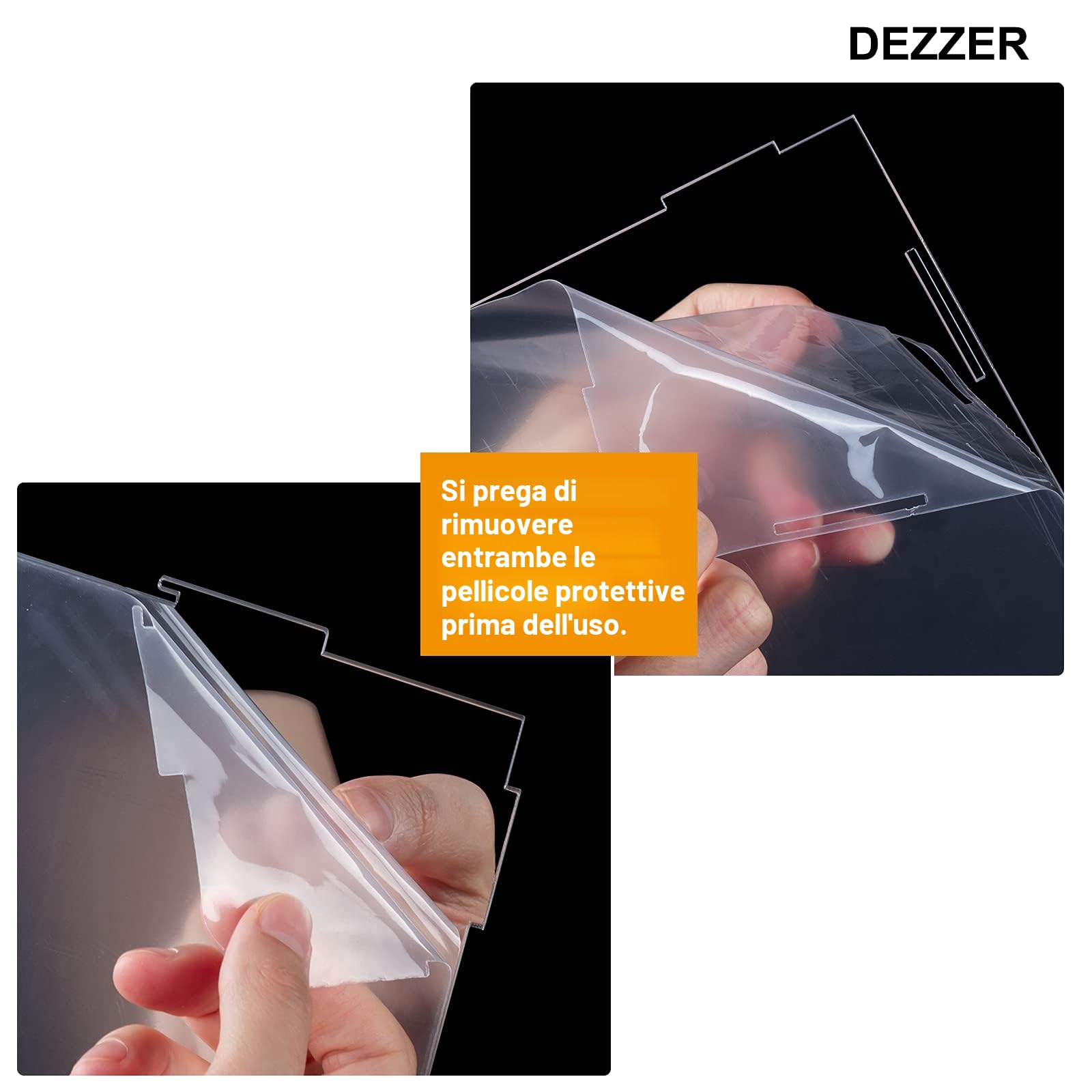 Dezzer Vetrina Acrilica con Base Nera, Assemblare Controsoffitto in Acrilico Scatola Antipolvere Vetrina per Figure d'azione Giocattoli, da Collezione (20 x 20 x 25 cm)