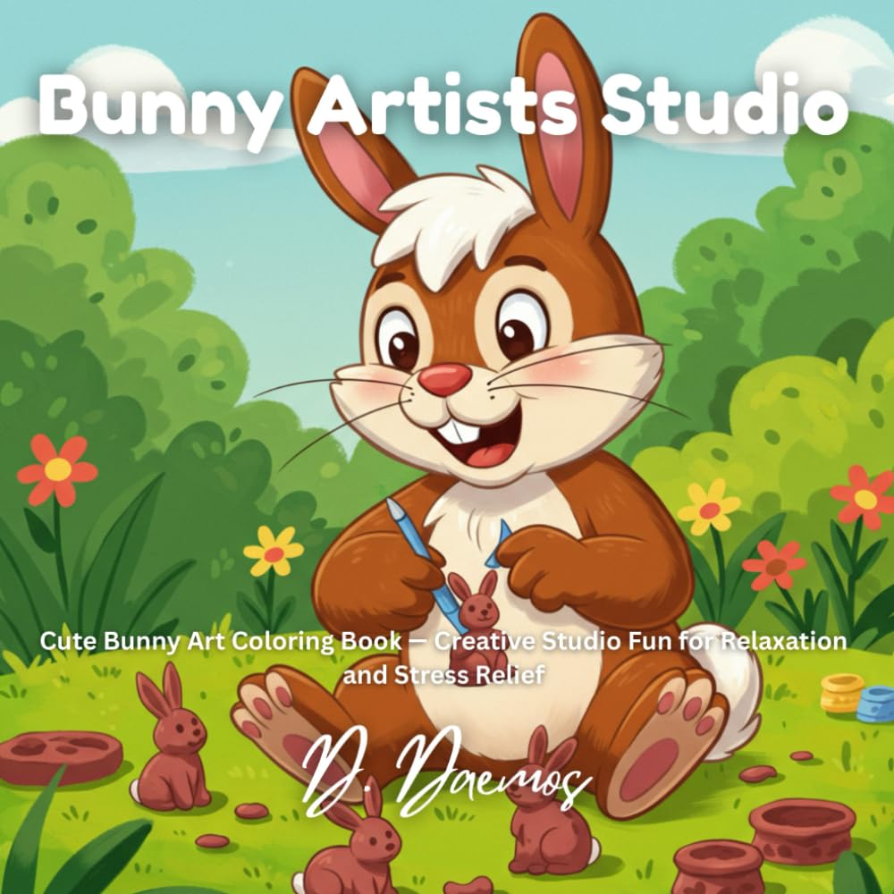 Bunny Artists Studio: Cute Bunny Art Coloring Book — Creative Studio Fun for Relaxation and Stress Relief
