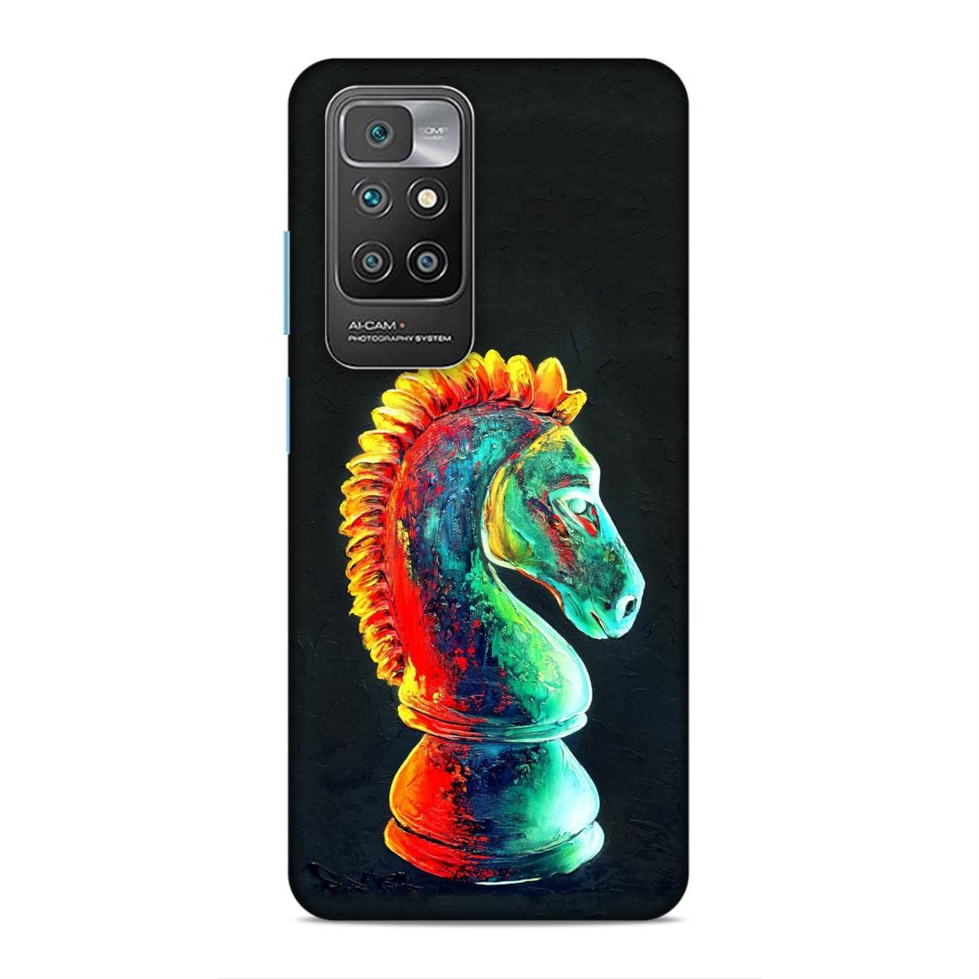 ragyPrinted Mobile Hard Back Cover & Case Compatible for Xiaomi Redmi 10 Prime | Horse, Chess Board, Game Love-857