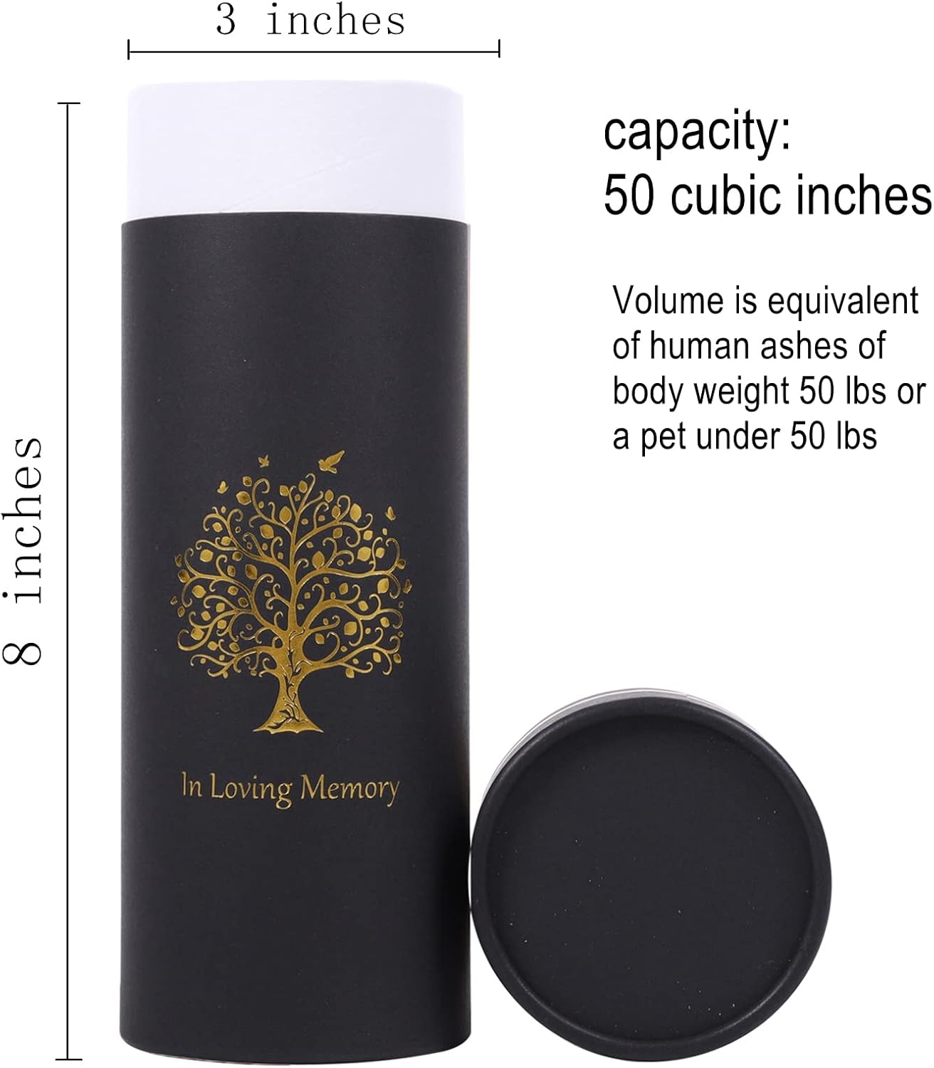 50 lbs Small Tree of Life Eco Scattering Urn – Biodegradable Scatter Tube for Ashes - Urns for Ashes Male Female (Set of 1) - Image 2