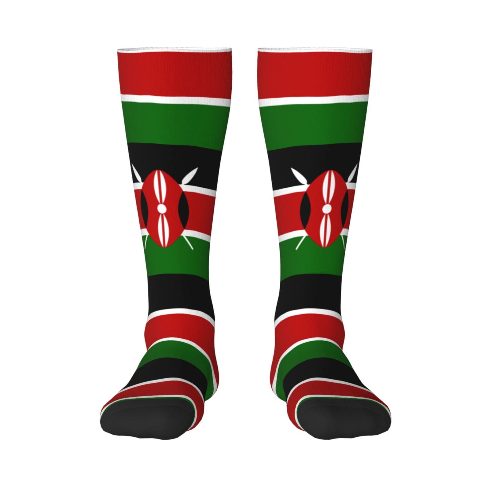 WanwEN Kenya Flag Kenyans Unisex Socks Patriotic Novelty Crew Socks For Running Cycling Cheerleading Women Men