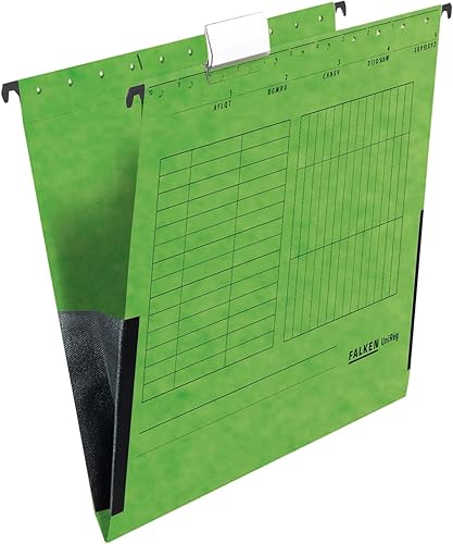 FALKEN HAENGETASCHE GRUEN A4 LEINENFROSCH KARTON 25 TASCHEN, 80004435
