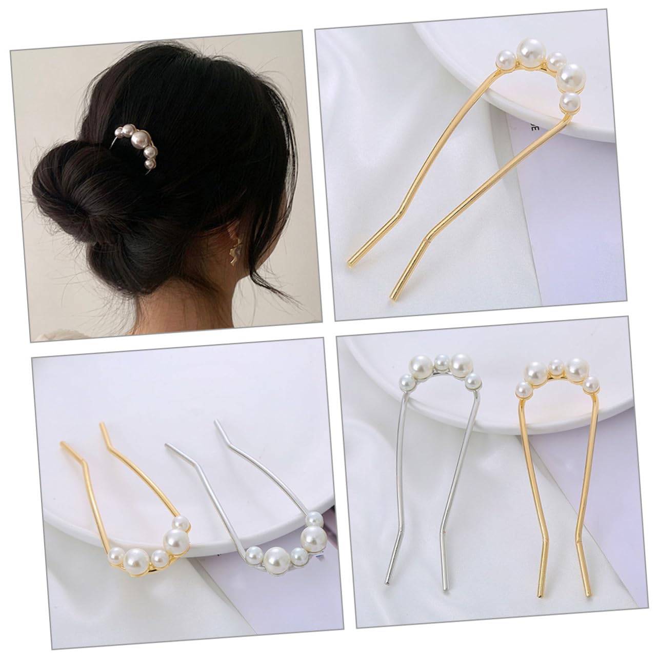VICASKY 30 Pezzi Forcine Vintage U Shaped con Fermagli Leggeri per Acconciature Eleganti Accessori per Matrimoni e Party
