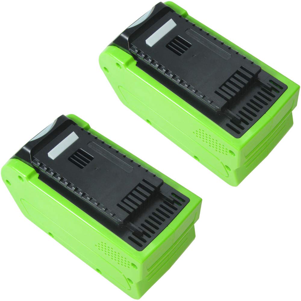 2 x Trade-Shop Premium akumulator litowo-jonowy 40 V 3000 mAh 120 Wh zastępuje Greenworks Tools 29472 29282 2601102 20302 2601402 29727 do kosiarki G-MAX 2500107 2500207 trymer 211 07 dmuchawa 24107