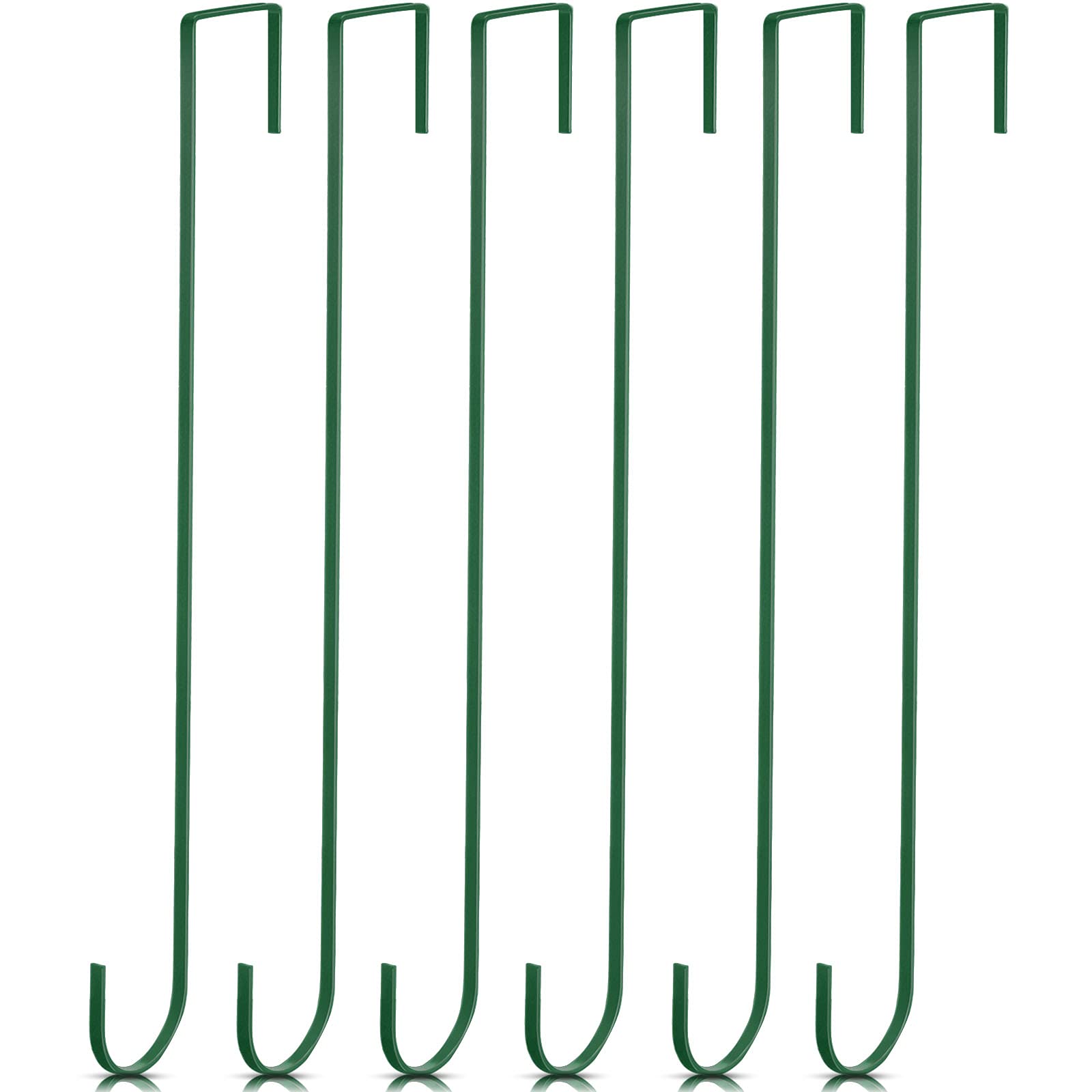Crochet de guirlande de Noël vert 15 pouces lot de 6 Hotop pour porte